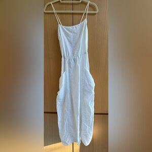 REFORMATION linen blend white dress, size M